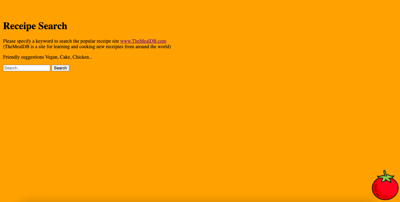 Meal Search Hub results page